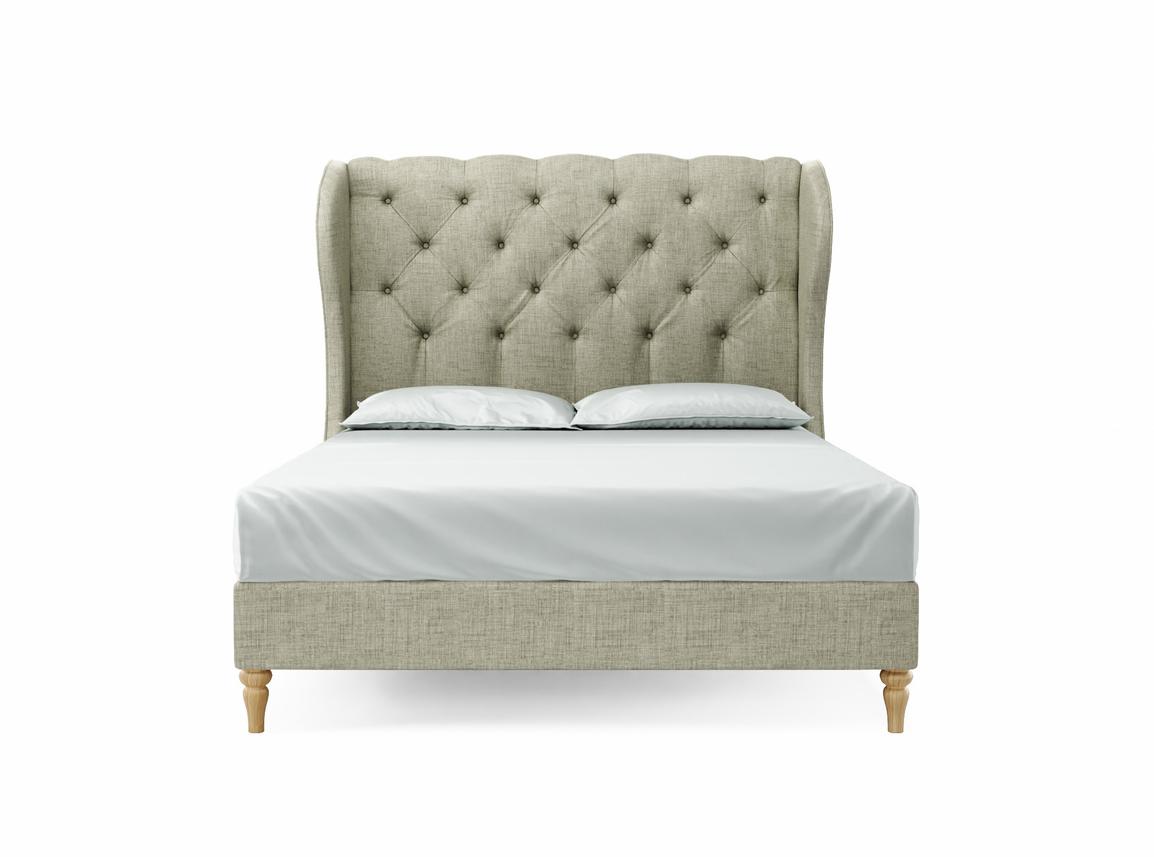Camelia King Size Bed Frame In Dove fabric