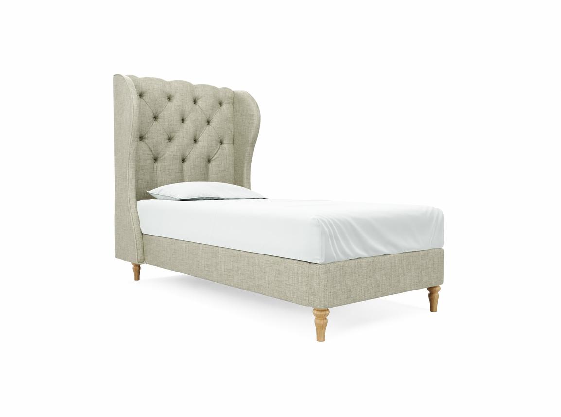 Camelia Single Bed Frame In Dove fabric