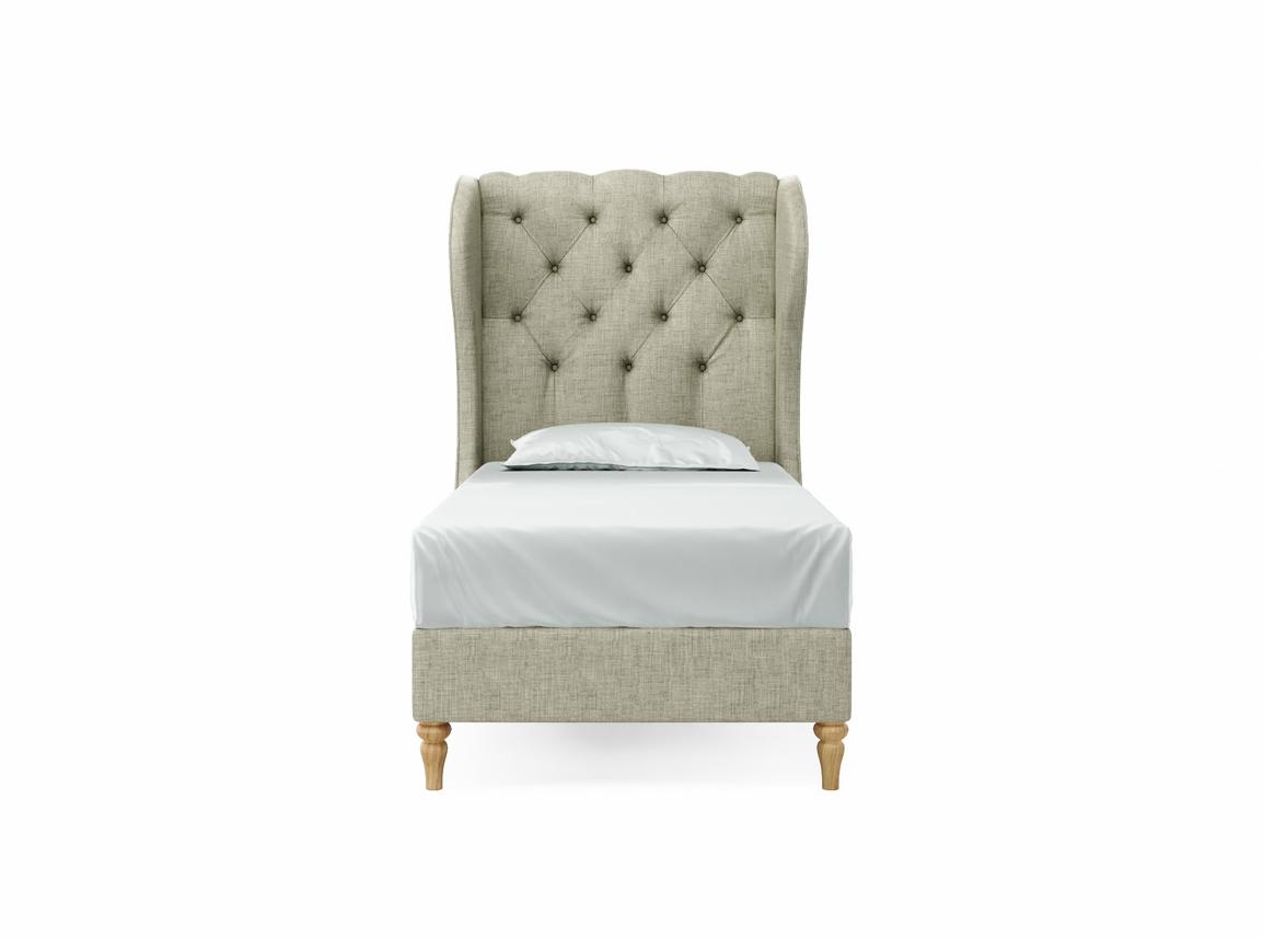 Camelia Single Bed Frame In Dove fabric
