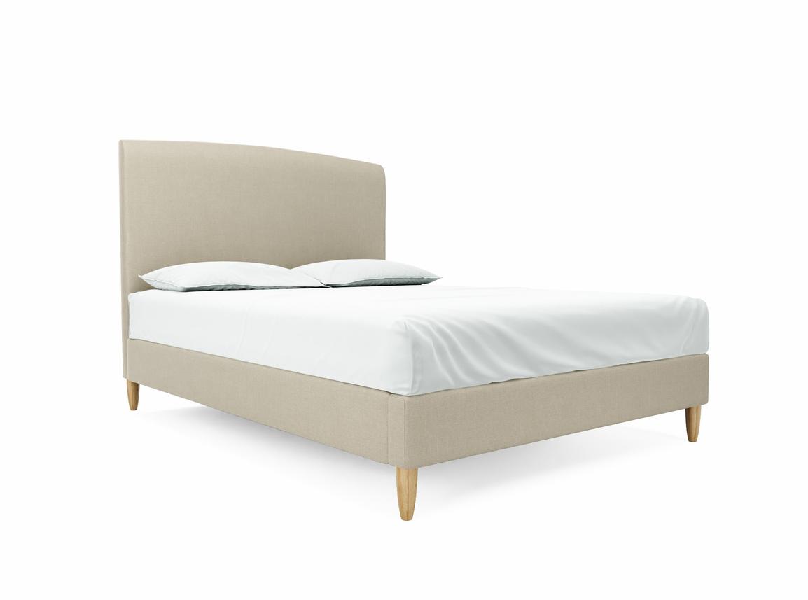 Dahlia King Size Bed Frame In Oatmeal fabric