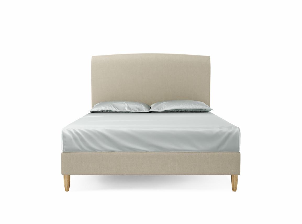 Dahlia King Size Bed Frame In Oatmeal fabric