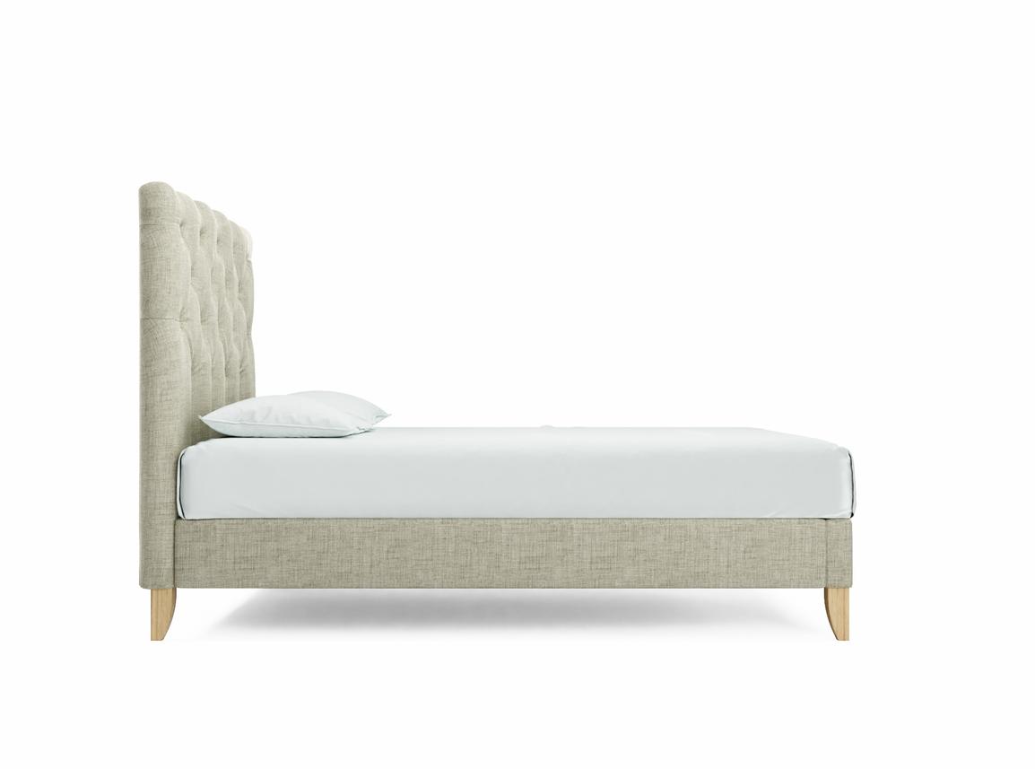 Foxtail Double Bed Frame In Dove fabric