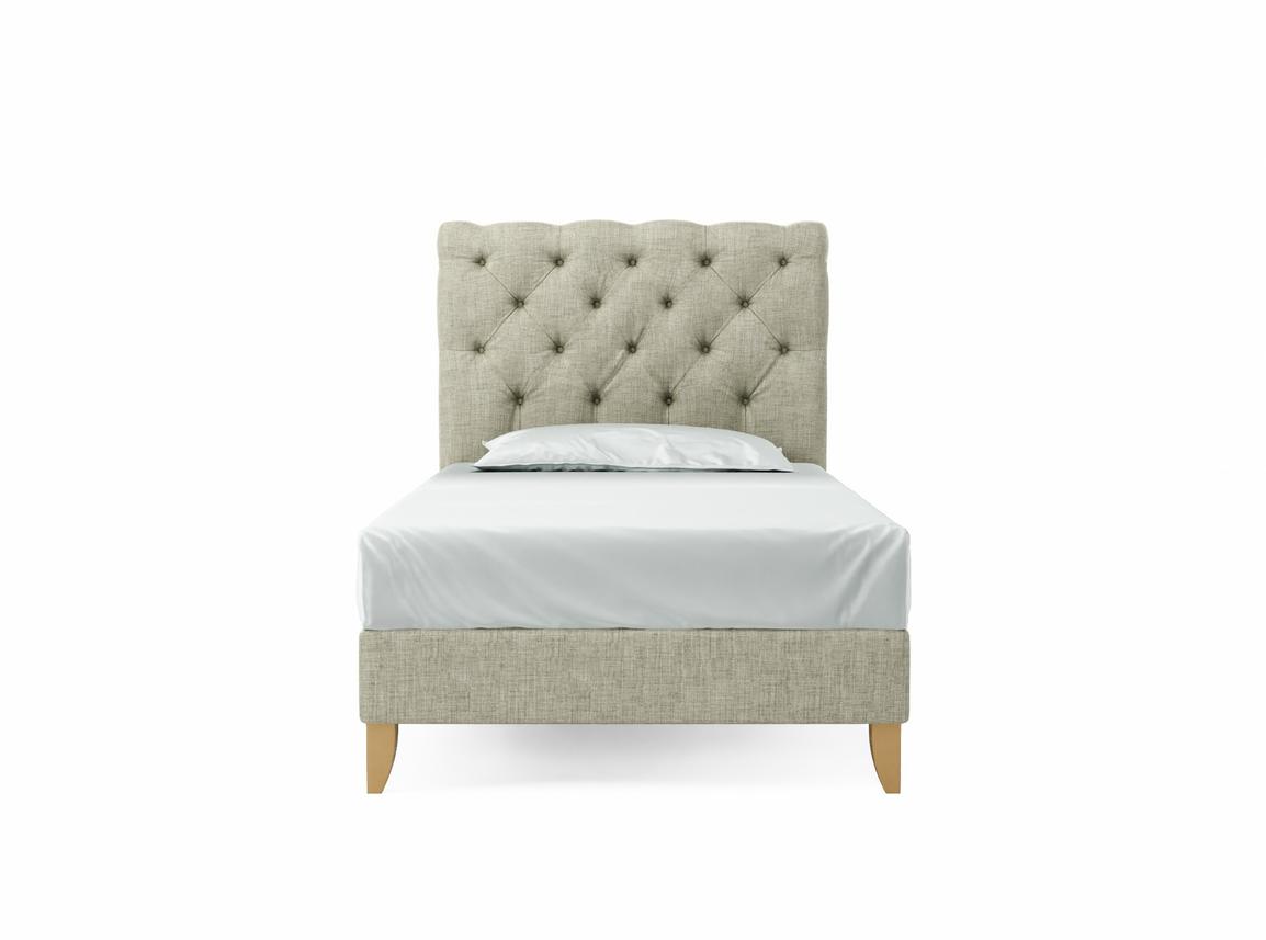 Foxtail Small Double Bed Frame In Dove fabric