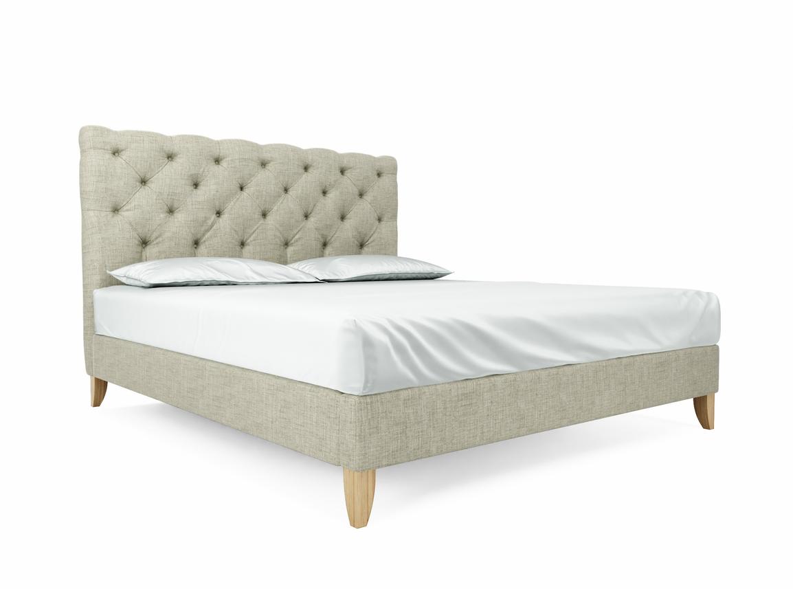 Foxtail Super King Size Bed Frame In Dove fabric