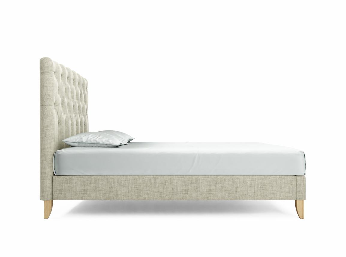 Foxtail Super King Size Bed Frame In Dove fabric