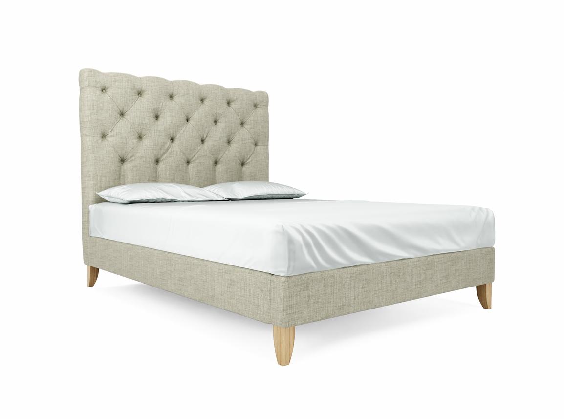 Foxtail (Tall) King Size Bed Frame In Dove fabric