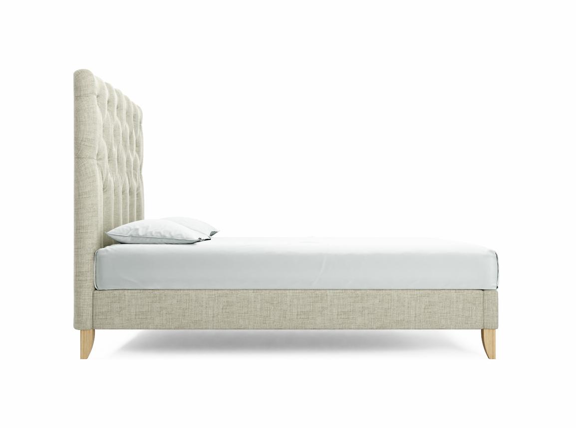 Foxtail (Tall) King Size Bed Frame In Dove fabric