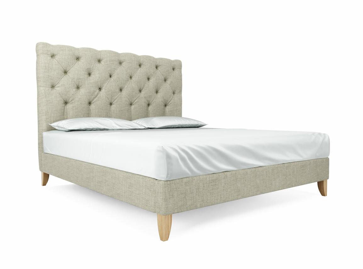 Foxtail (Tall) Super King Size Bed Frame In Dove fabric