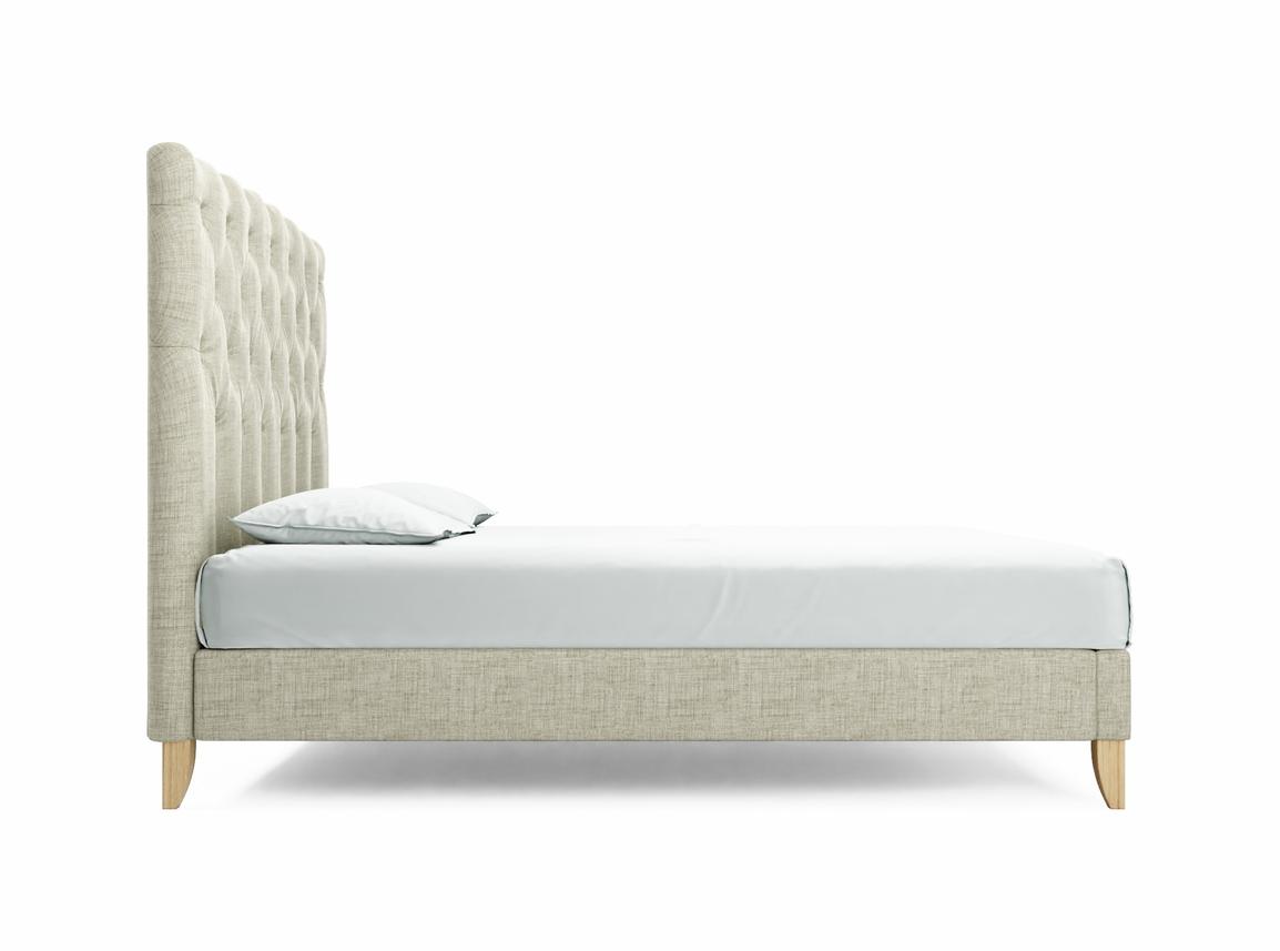 Foxtail (Tall) Super King Size Bed Frame In Dove fabric