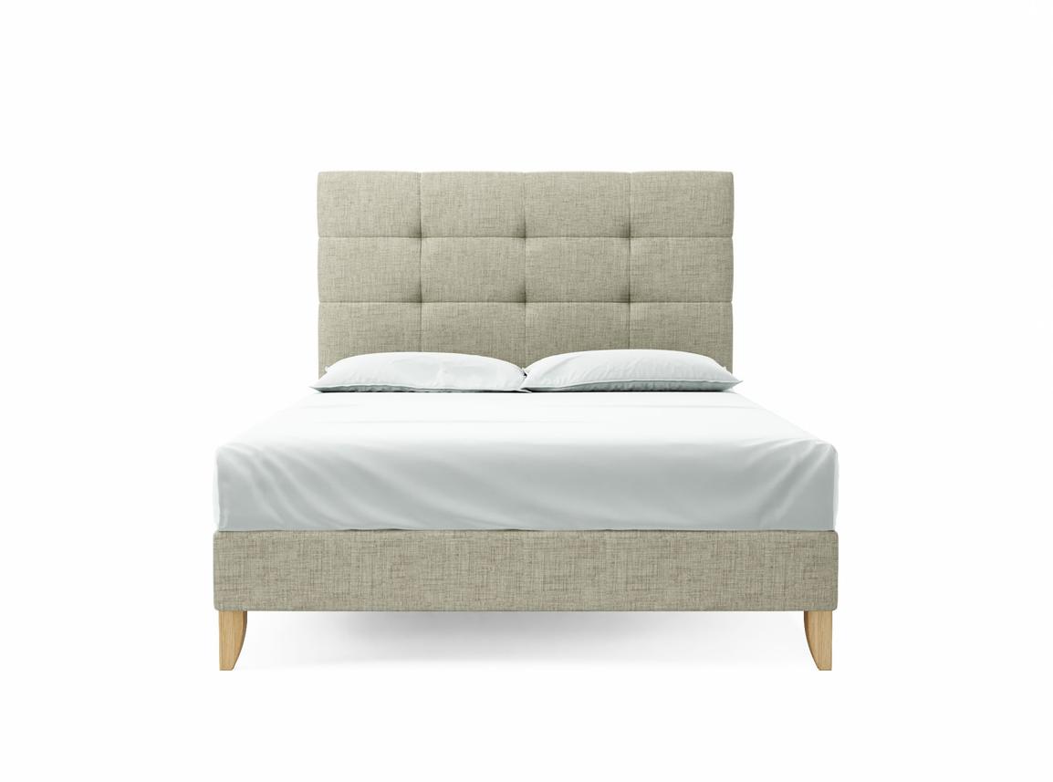 Iris King Size Bed Frame In Dove fabric