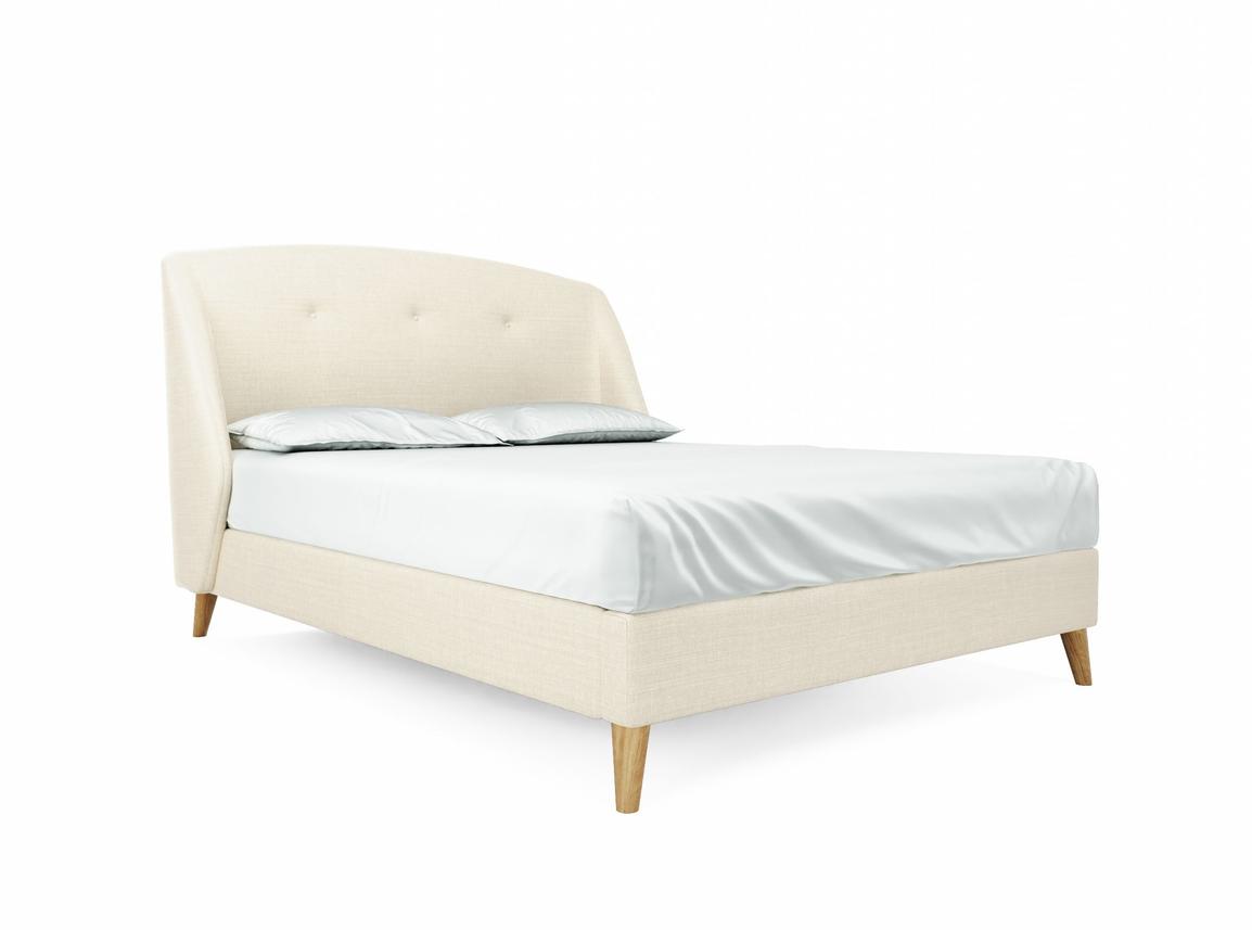 Jasmine King Size Bed Frame In Porridge fabric
