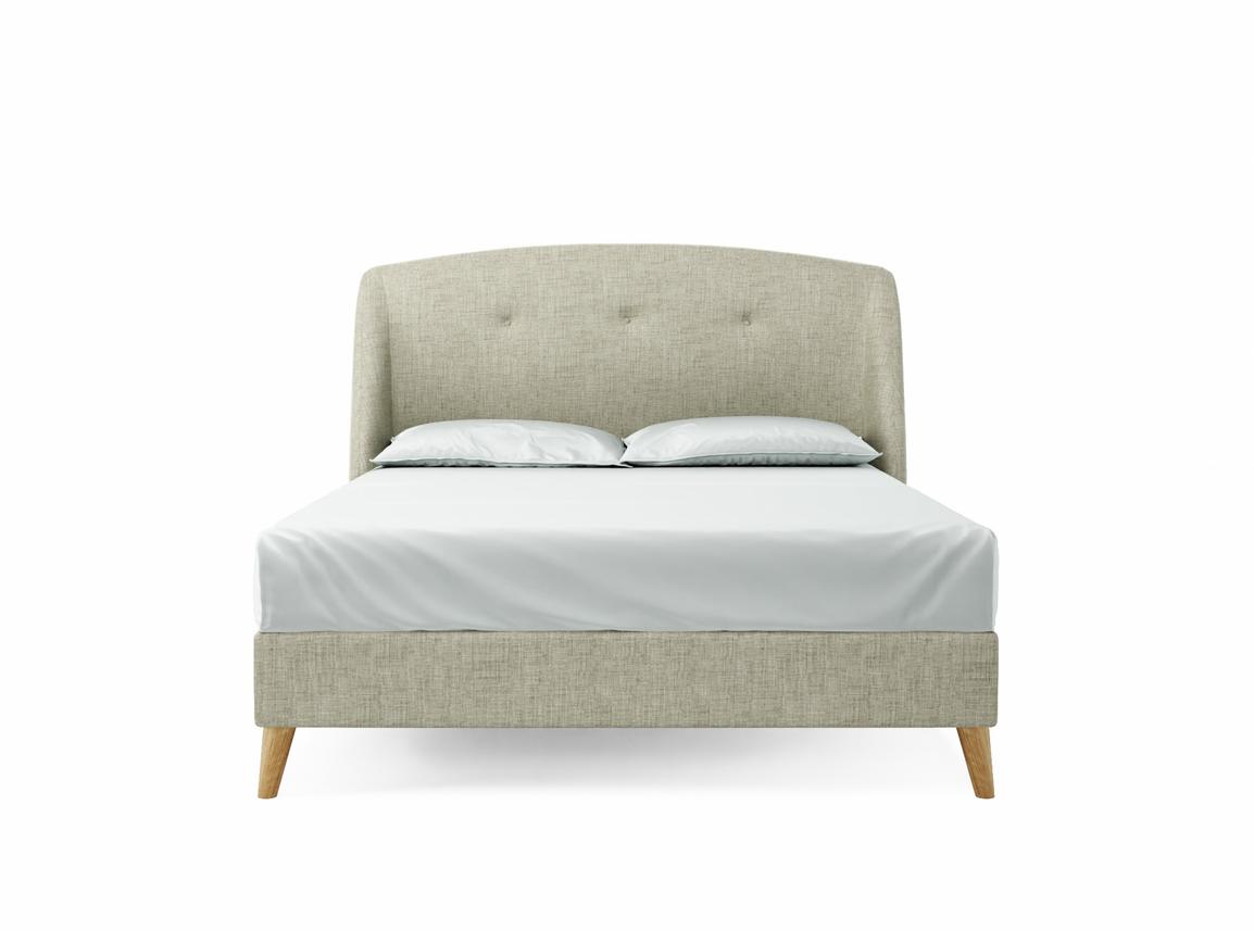 Jasmine King Size Bed Frame In Dove fabric