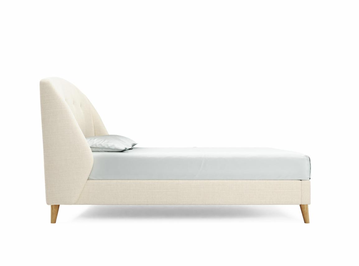 Jasmine King Size Bed Frame In Porridge fabric