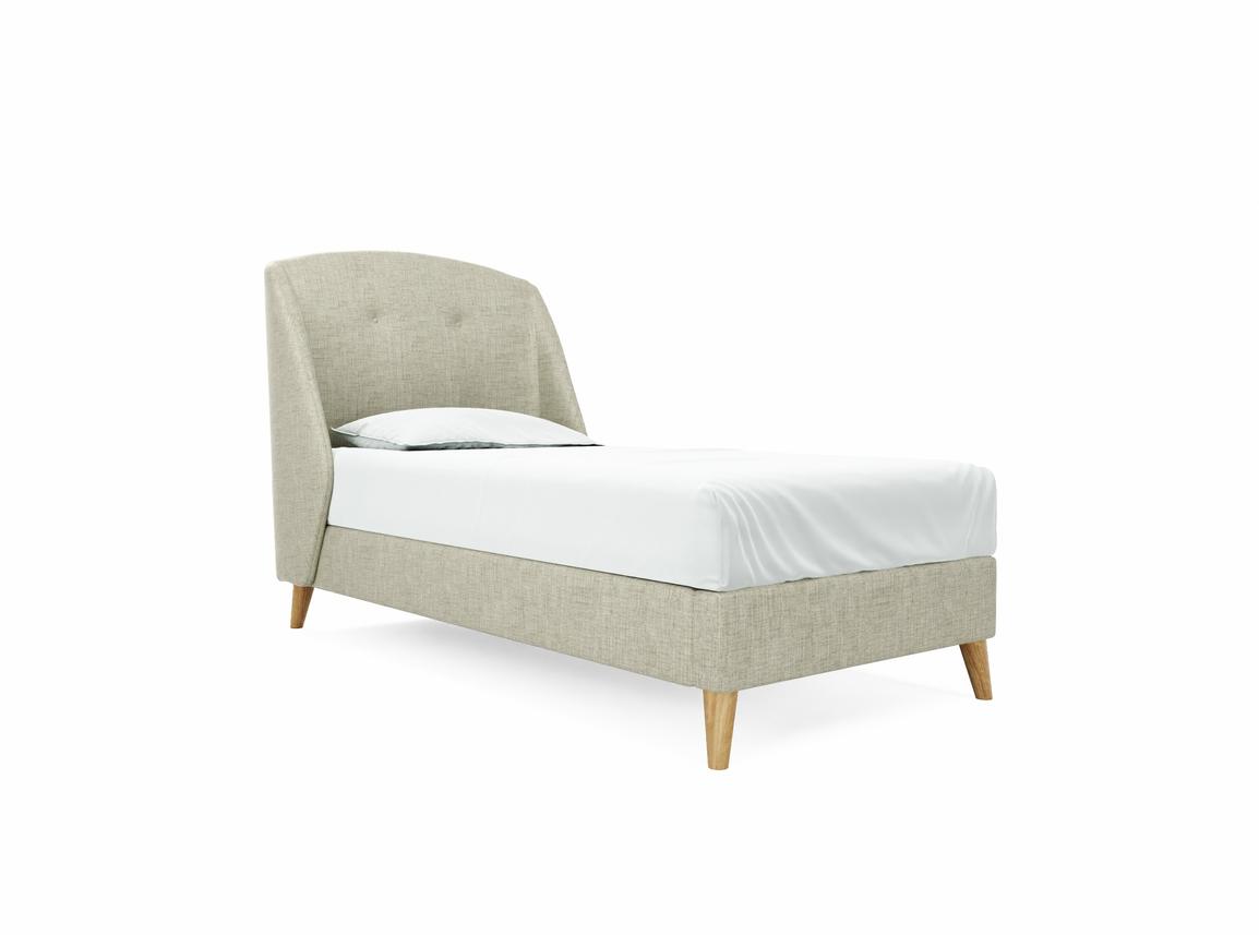 Jasmine Single Bed Frame In Dove fabric