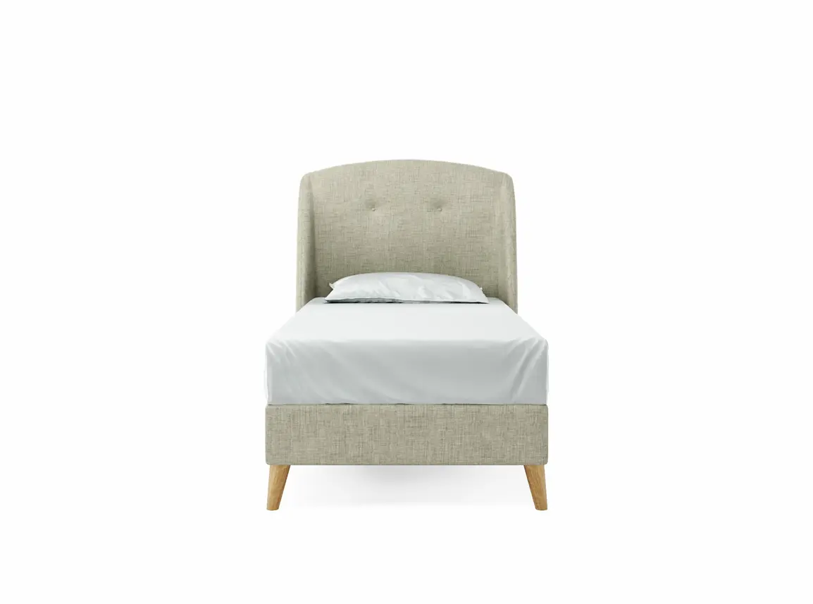 Jasmine Single Bed Frame In Dove fabric