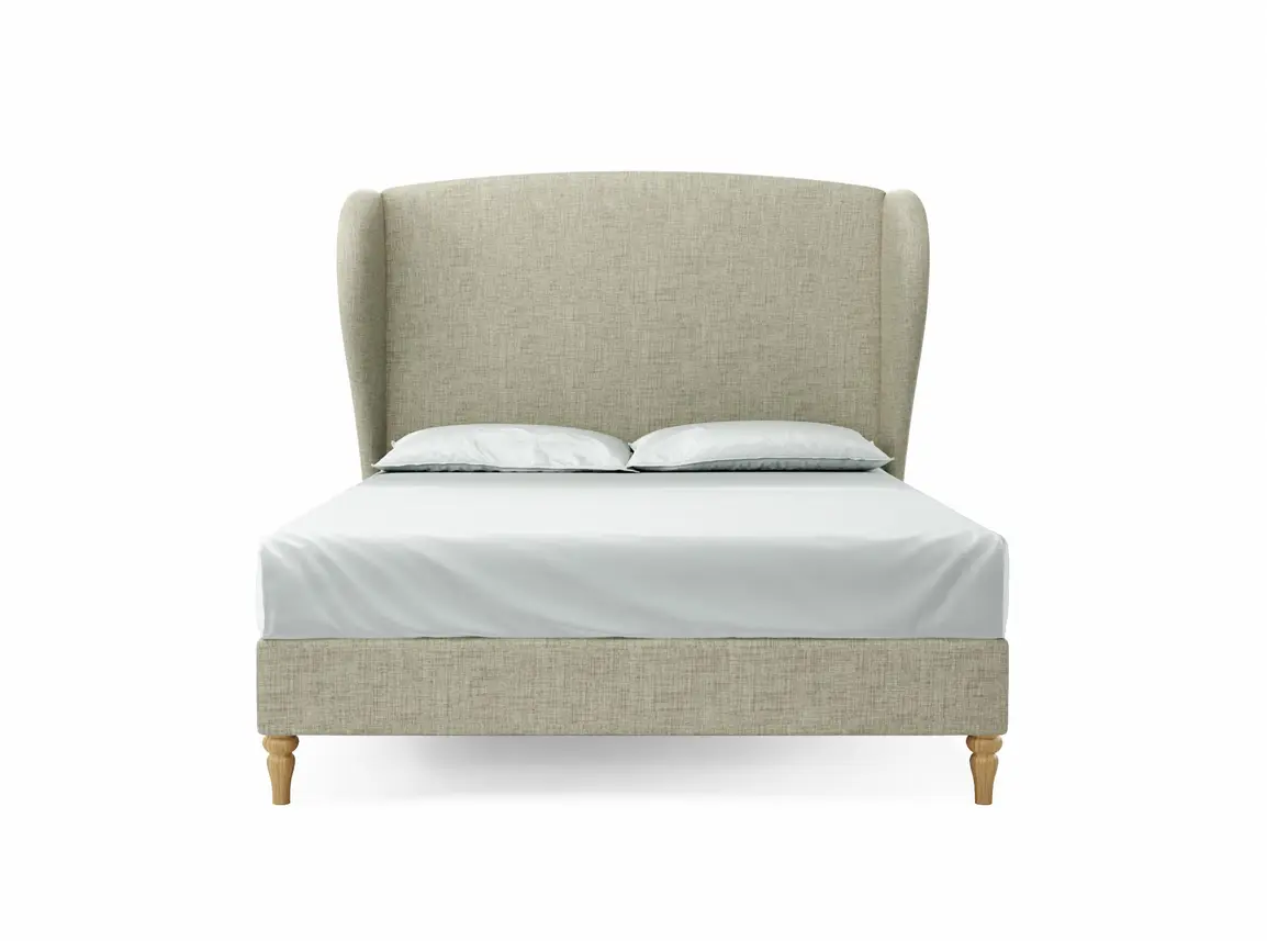 Lupin King Size Bed Frame In Dove fabric