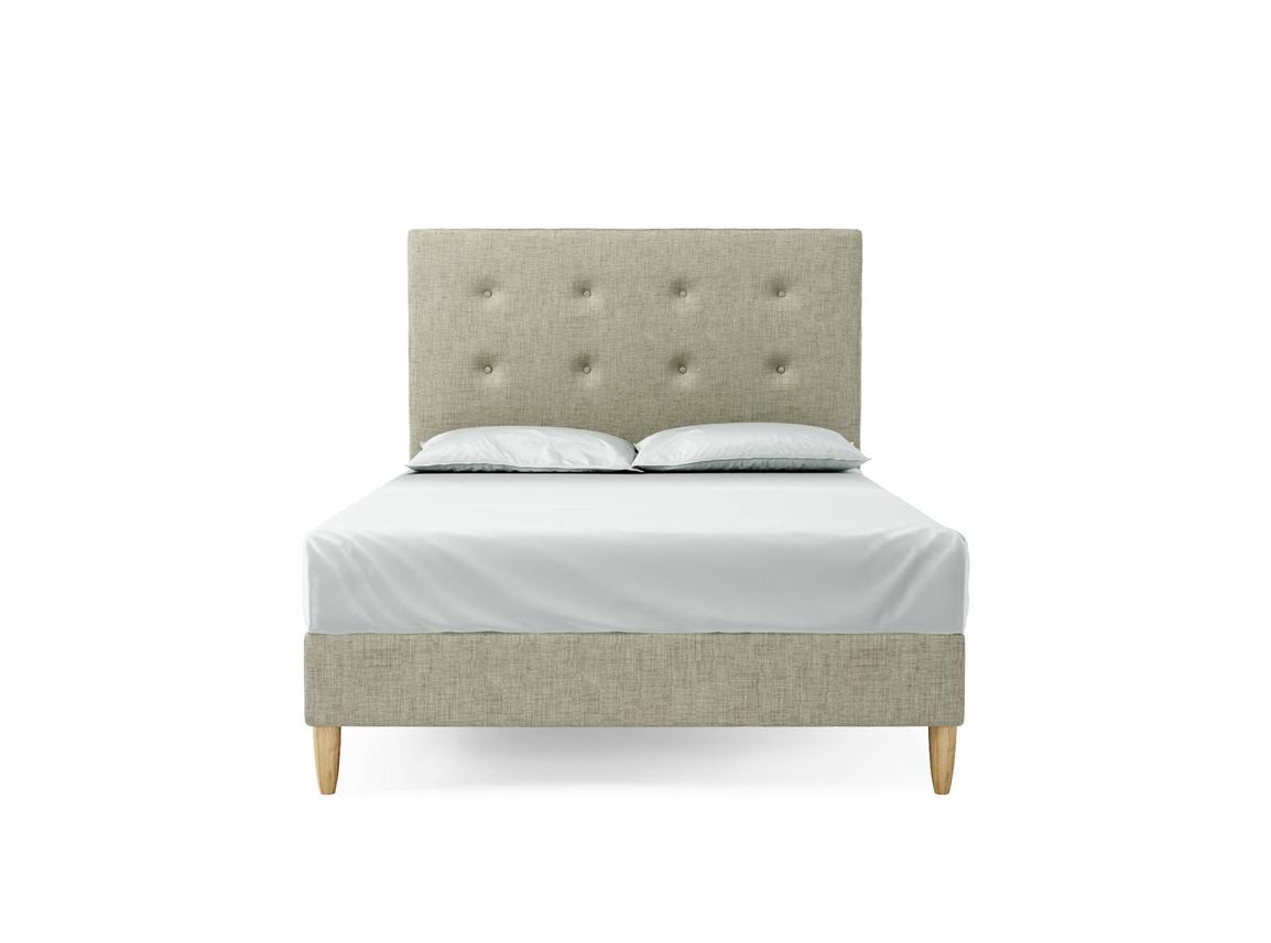 Poppy Double Bed Frame In Dove fabric