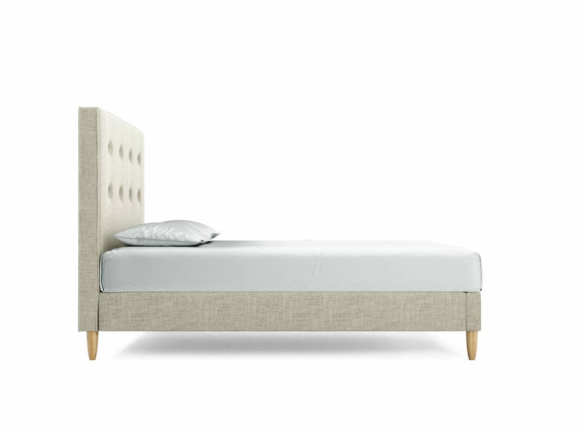 Poppy Double Bed Frame In Dove fabric