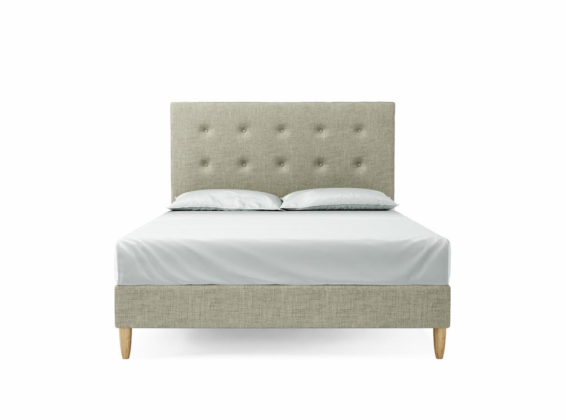 Poppy King Size Bed Frame In Dove fabric