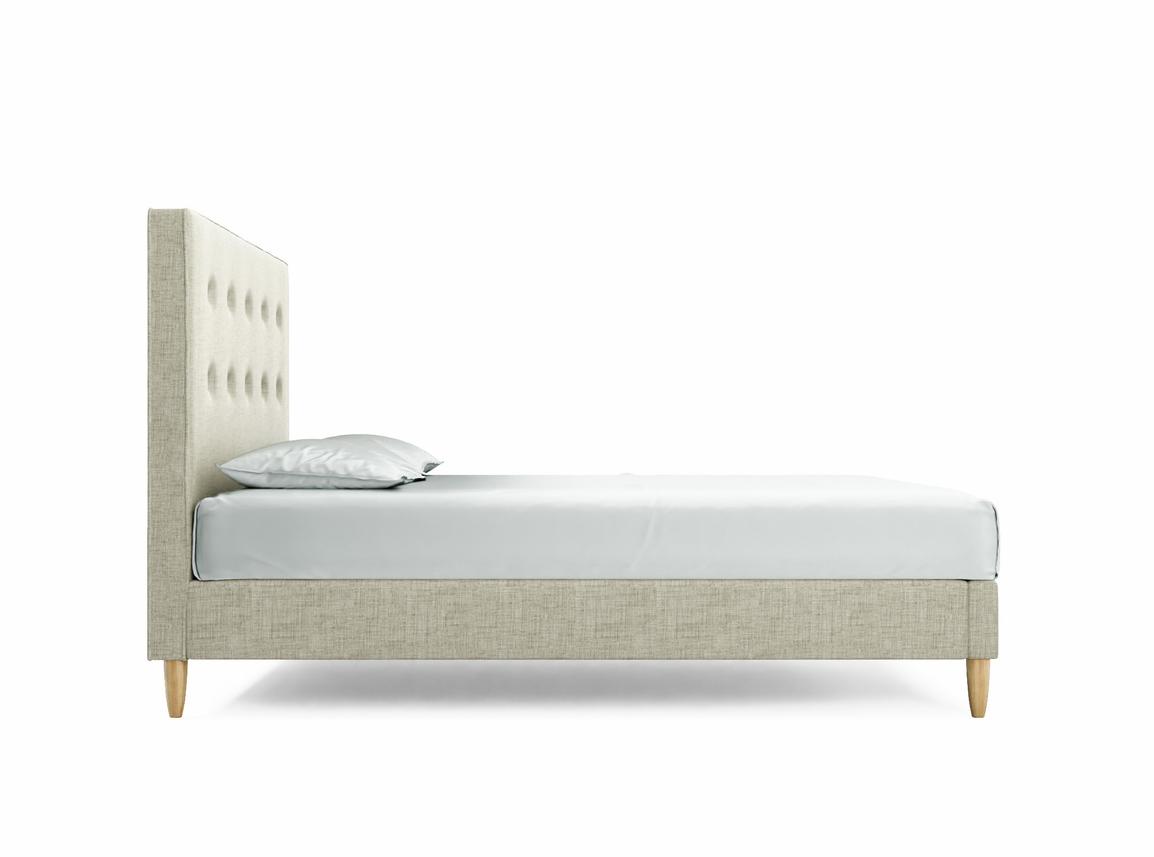 Poppy King Size Bed Frame In Dove fabric