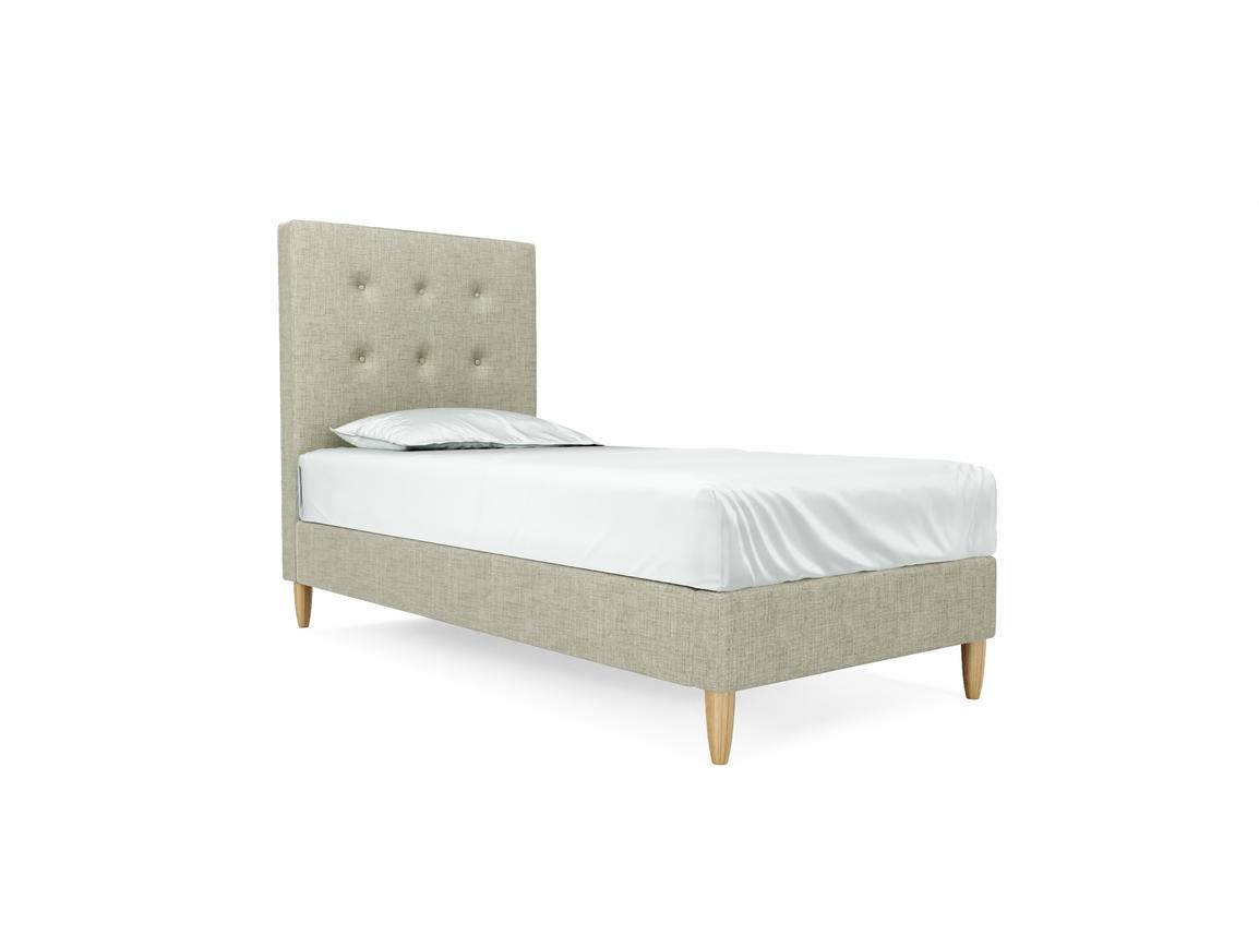 Poppy Single Bed Frame In Dove fabric