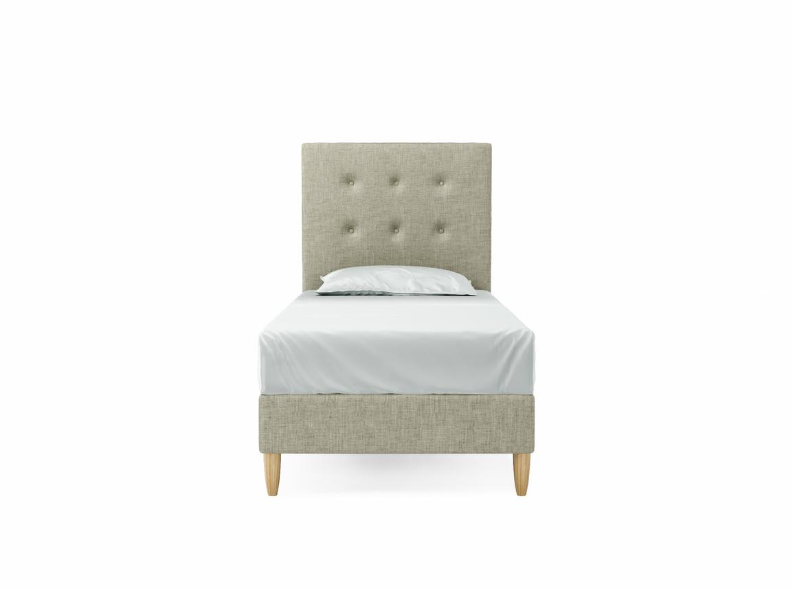 Poppy Single Bed Frame In Dove fabric