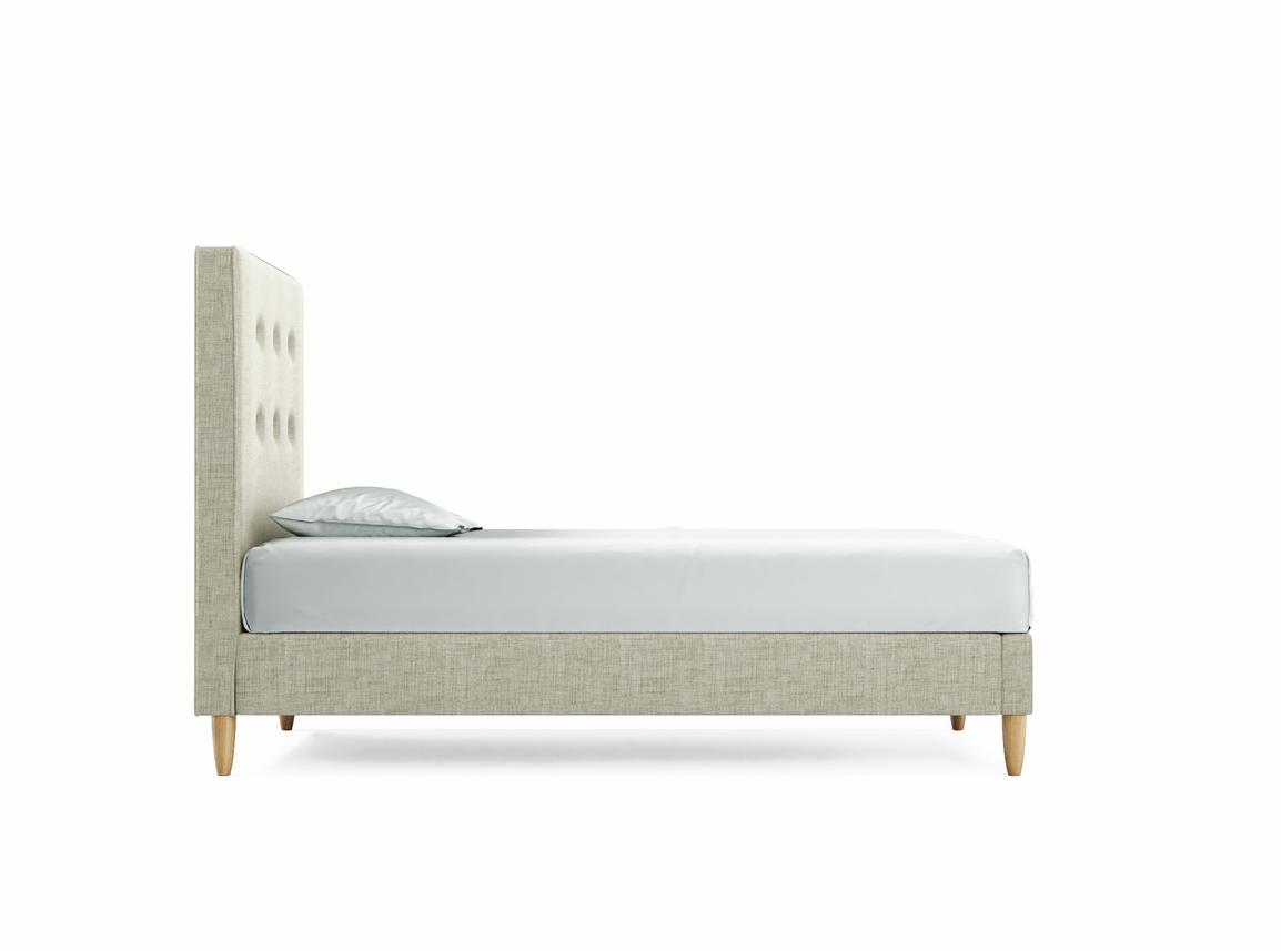 Poppy Single Bed Frame In Dove fabric
