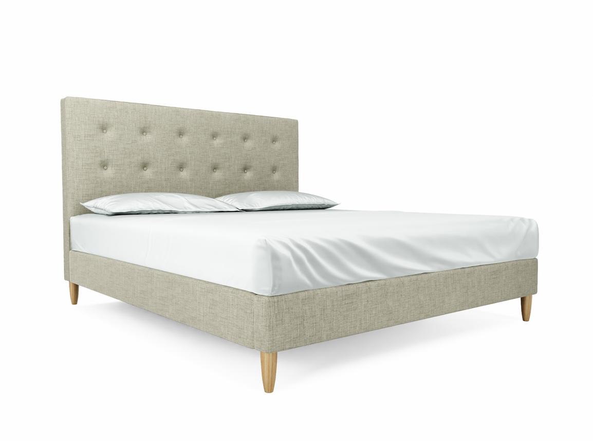 Poppy Super King Size Bed Frame In Dove fabric