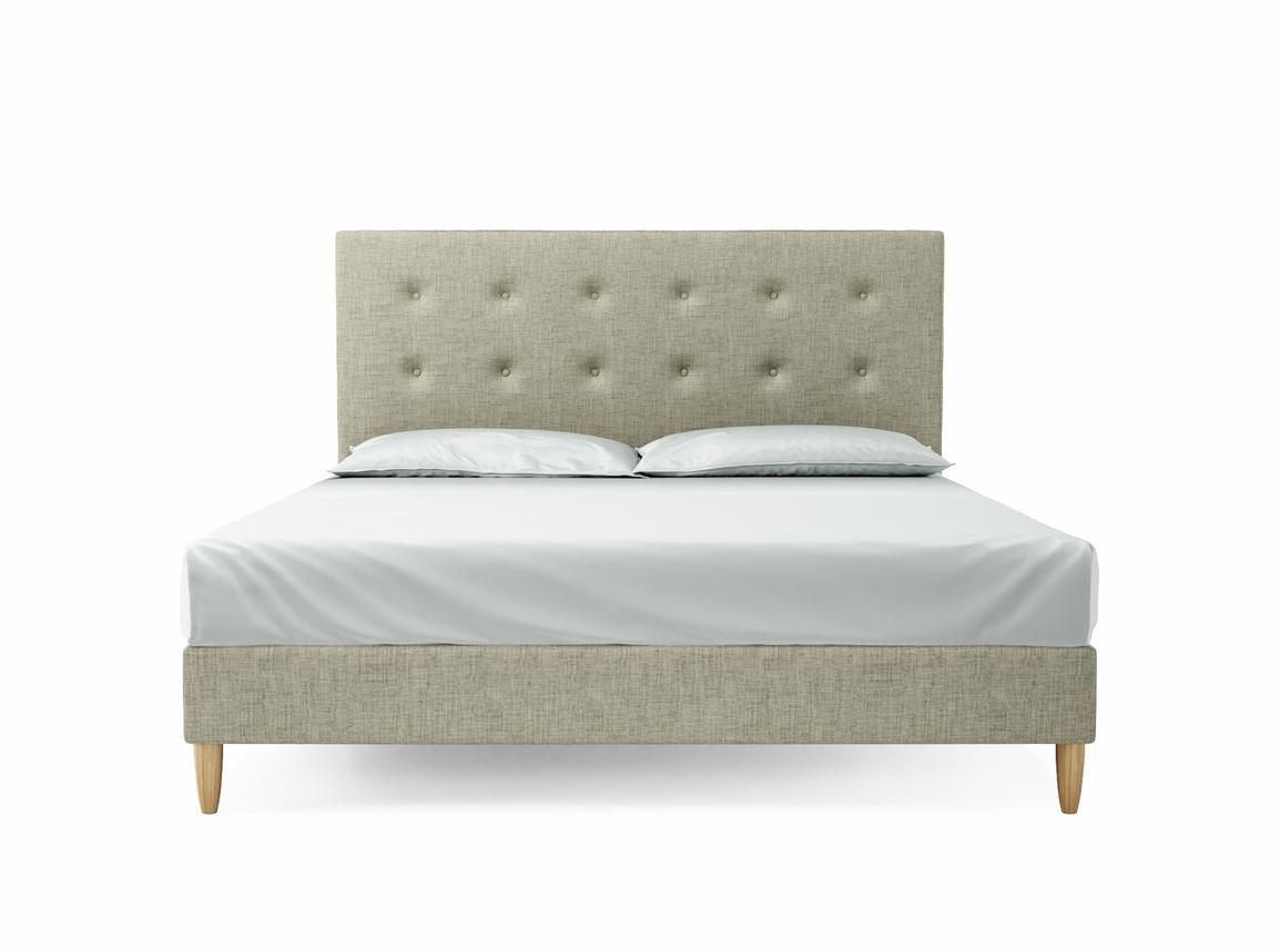Poppy Super King Size Bed Frame In Dove fabric