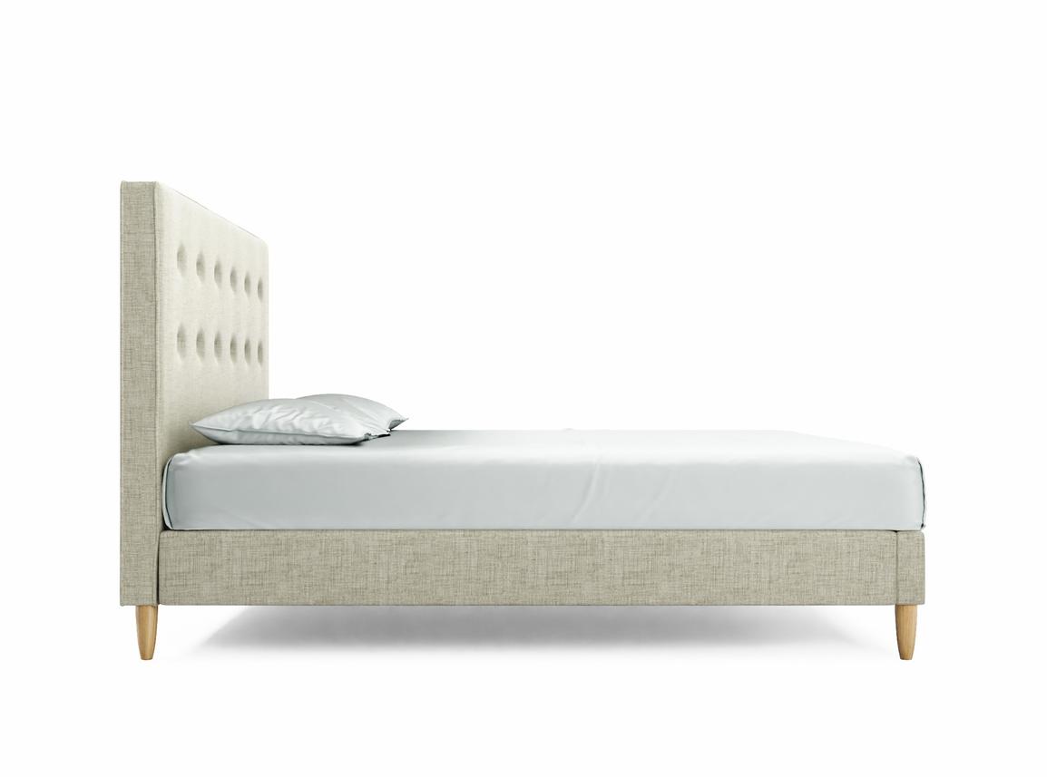 Poppy Super King Size Bed Frame In Dove fabric
