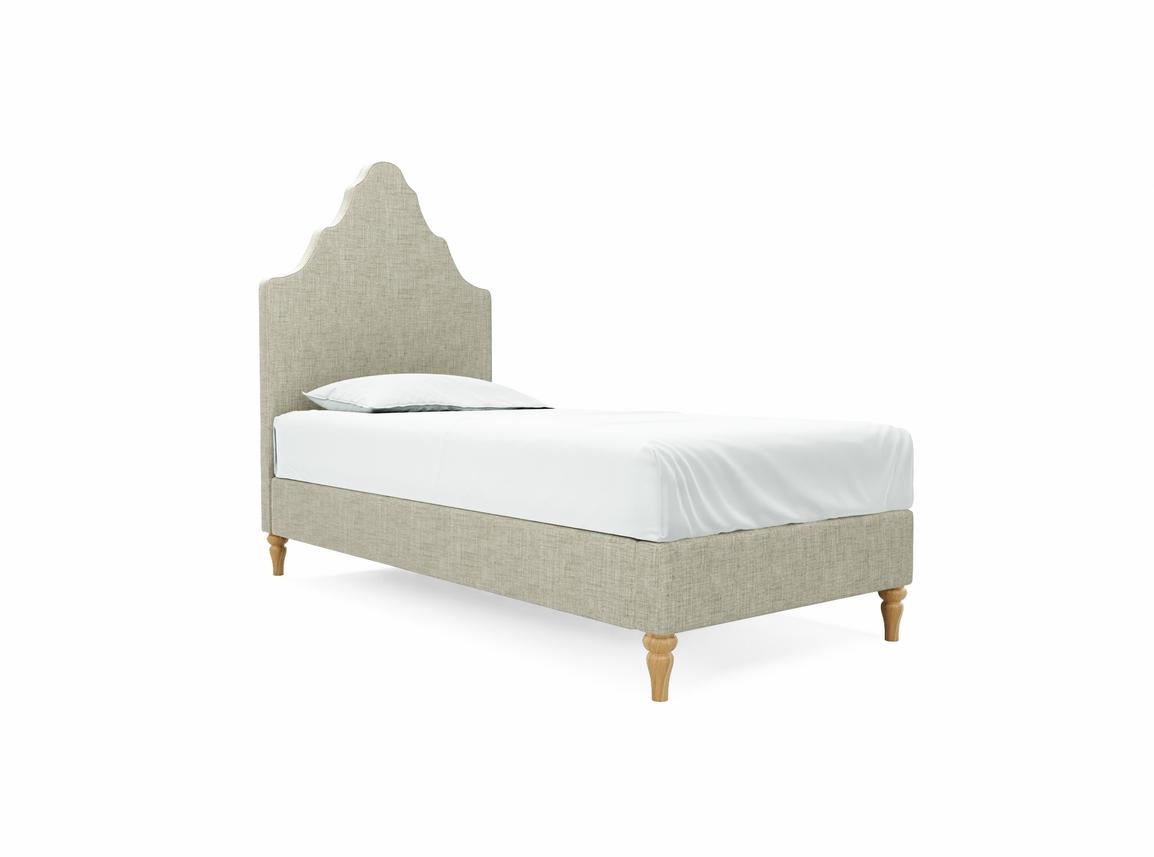 Rose Single Bed Frame In Dove fabric