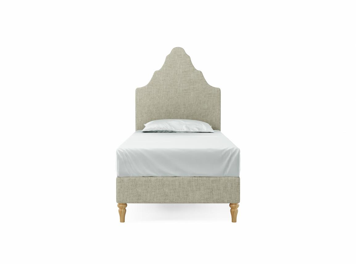 Rose Single Bed Frame In Dove fabric
