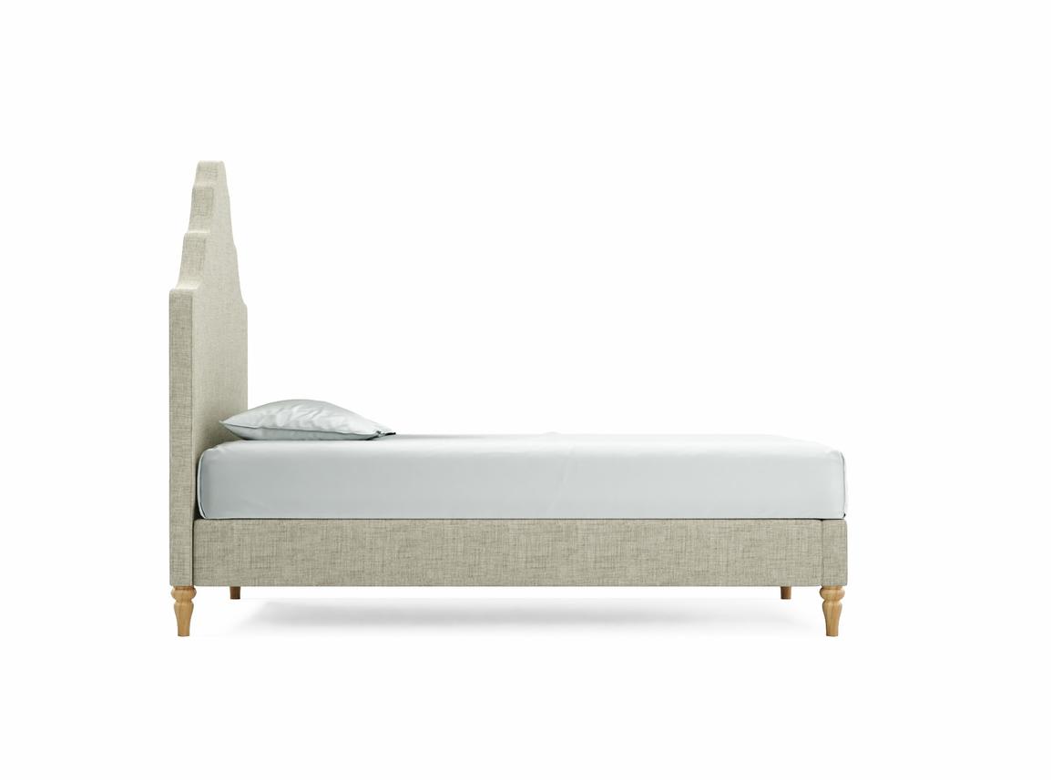 Rose Single Bed Frame In Dove fabric