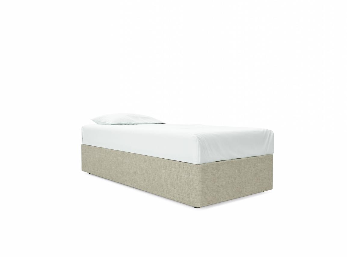Base Only Single Divan In Dove fabric