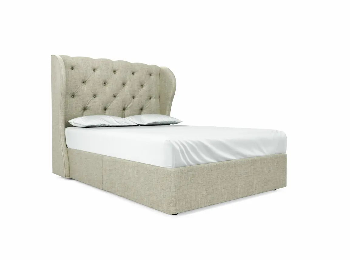 Camelia Double Divan In Dove fabric