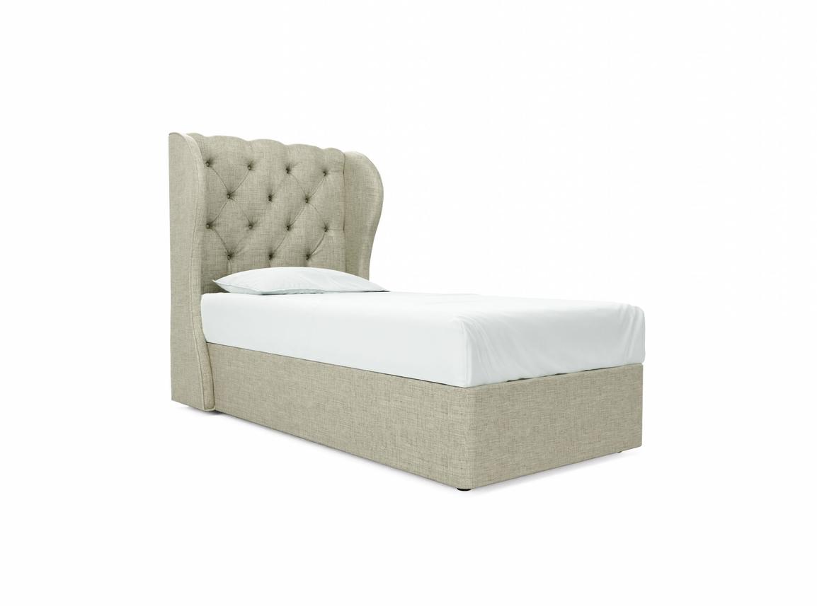 Camelia Single Divan In Dove fabric