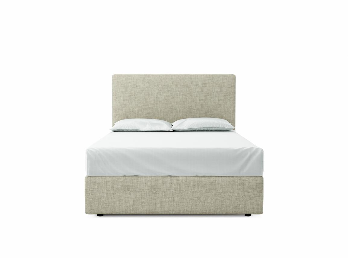 Burdock (Mid) Double Ottoman In Dove fabric