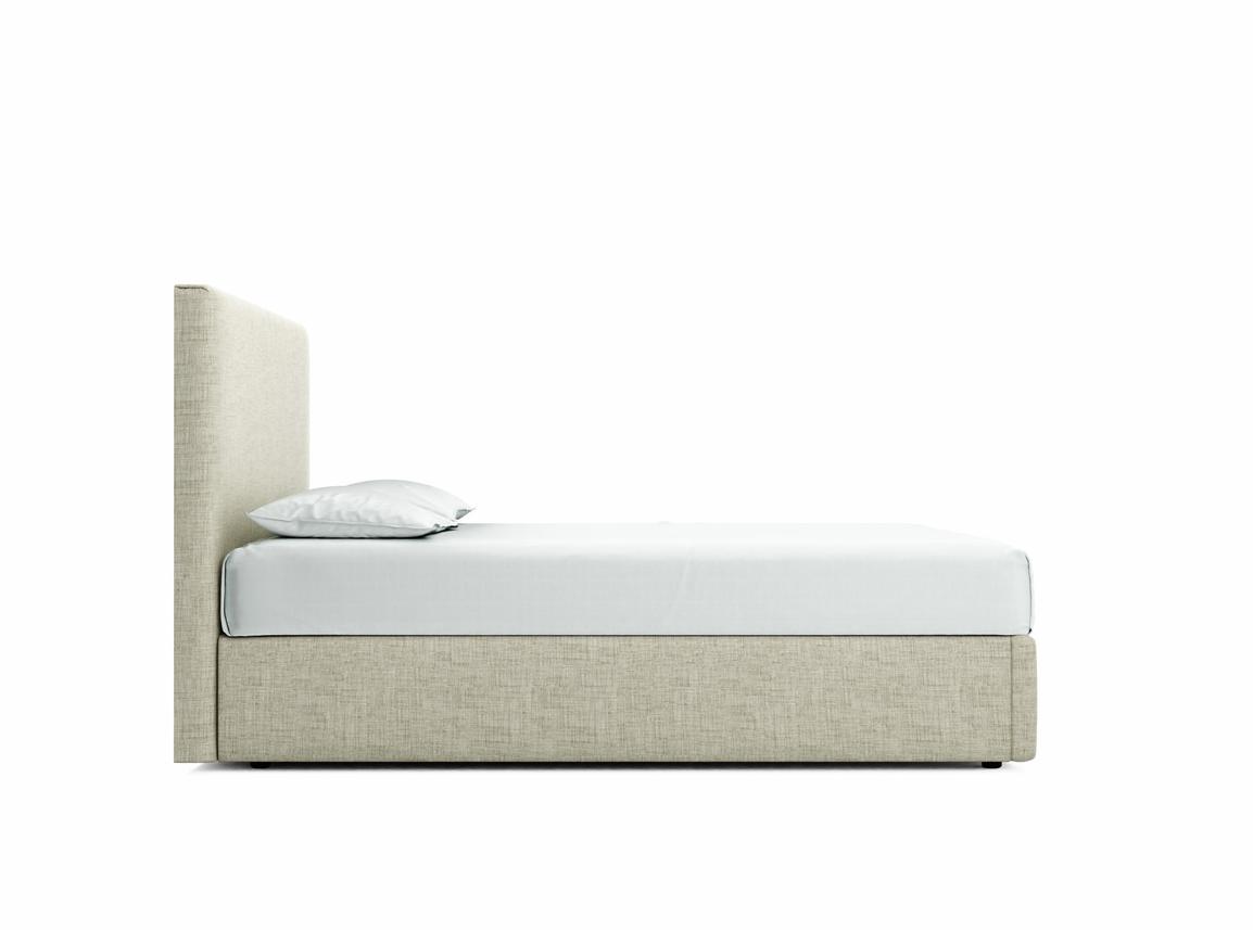 Burdock (Mid) Double Ottoman In Dove fabric