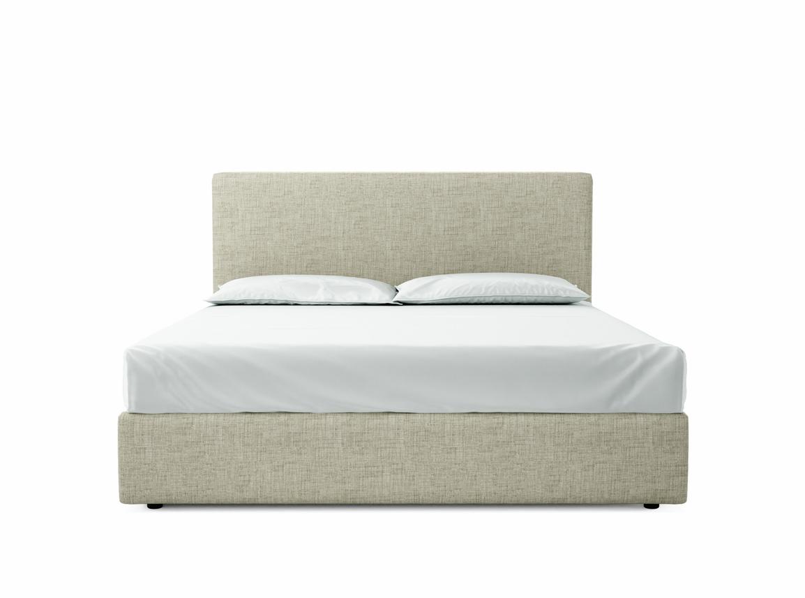 Burdock (Mid) Super King Size Ottoman In Dove fabric