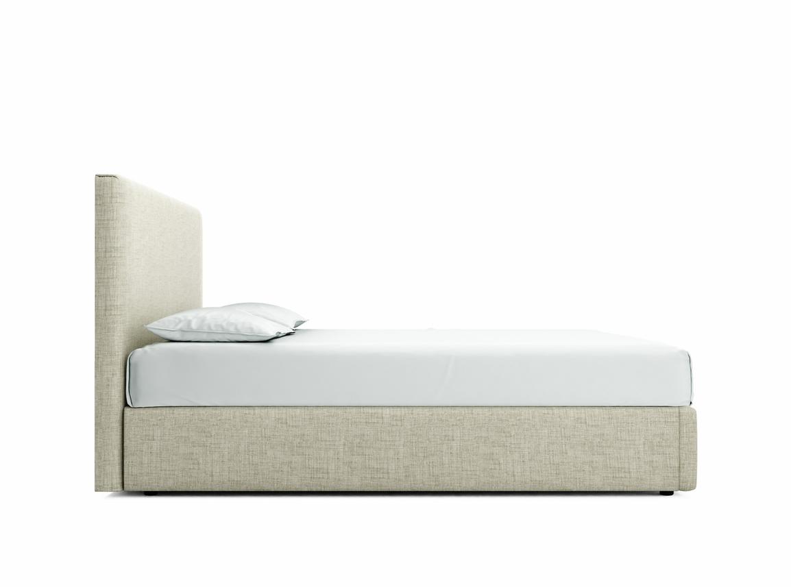 Burdock (Mid) Super King Size Ottoman In Dove fabric