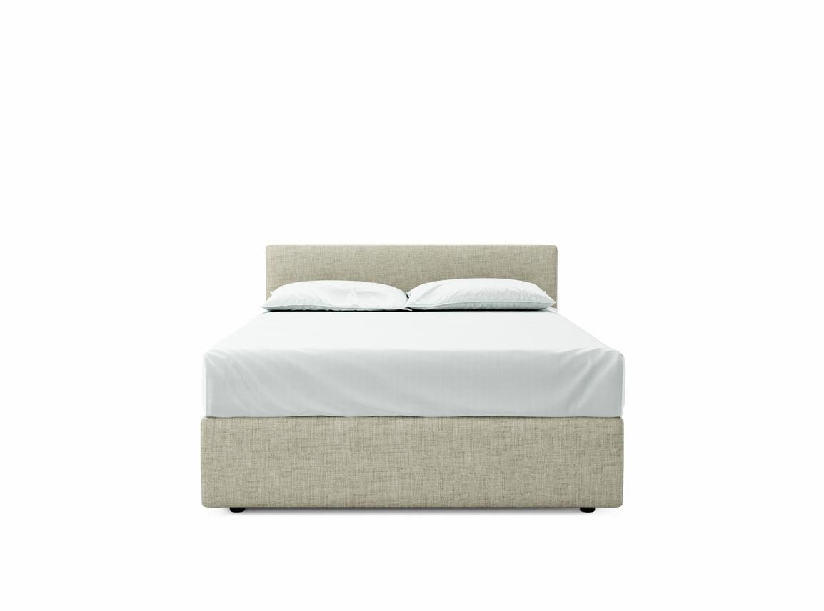 Burdock (Short) Double Ottoman In Dove fabric