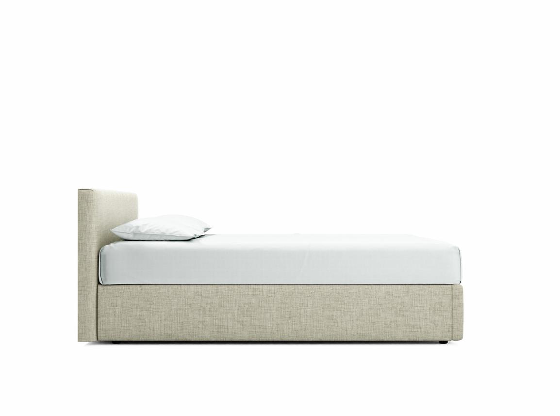 Burdock (Short) Double Ottoman In Dove fabric