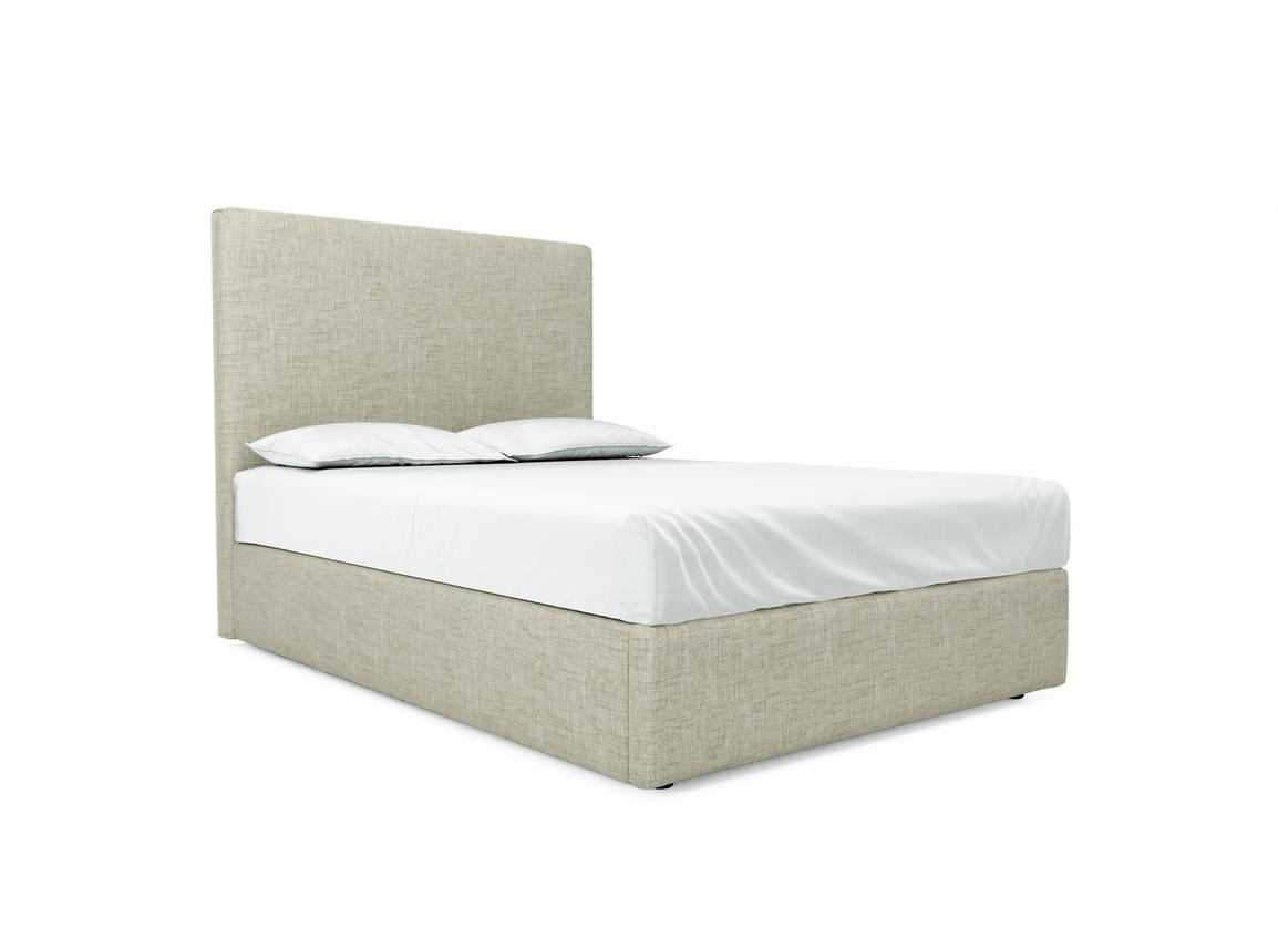 Burdock (Tall) Double Ottoman In Dove fabric