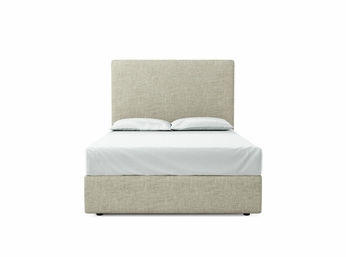 Burdock (Tall) Double Ottoman In Dove fabric
