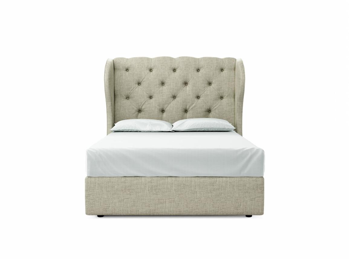 Camelia Double Ottoman In Dove fabric