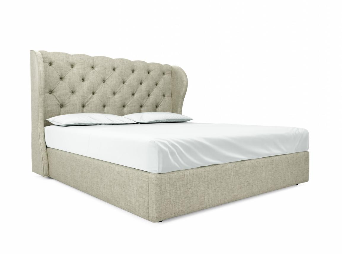 Camelia Super King Size Ottoman In Dove fabric
