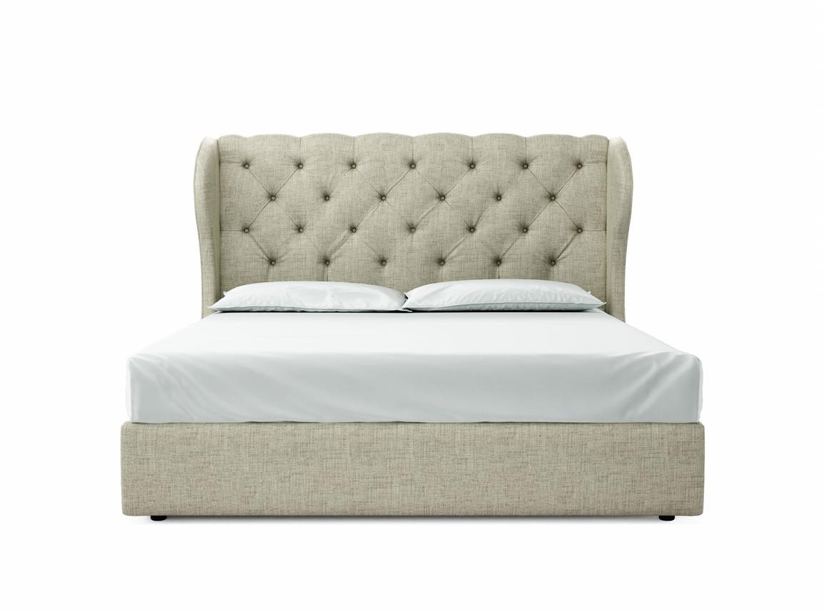 Camelia Super King Size Ottoman In Dove fabric