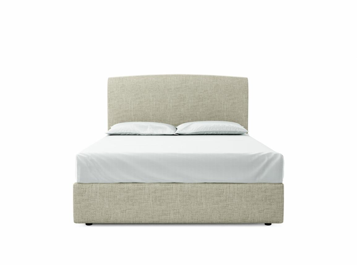 Dahlia King Size Ottoman In Dove fabric