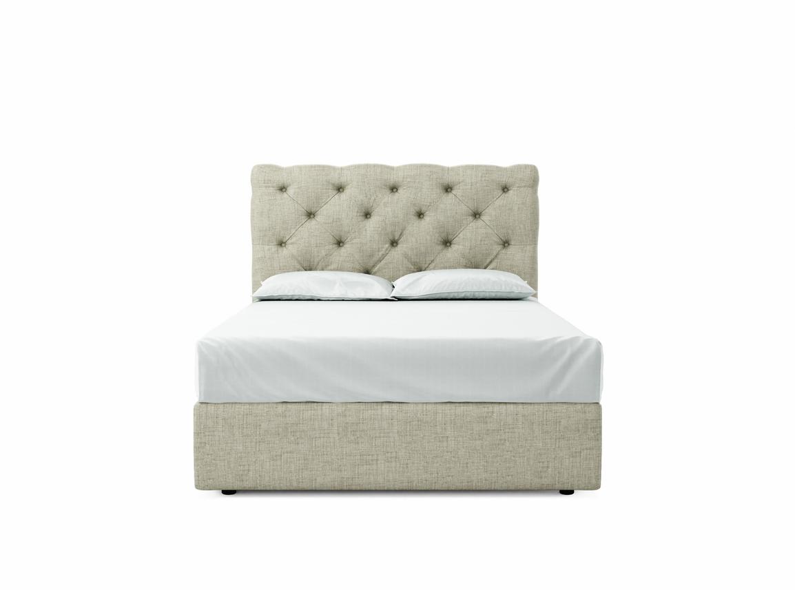 Foxtail Double Ottoman In Dove fabric