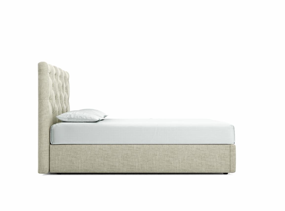 Foxtail Double Ottoman In Dove fabric